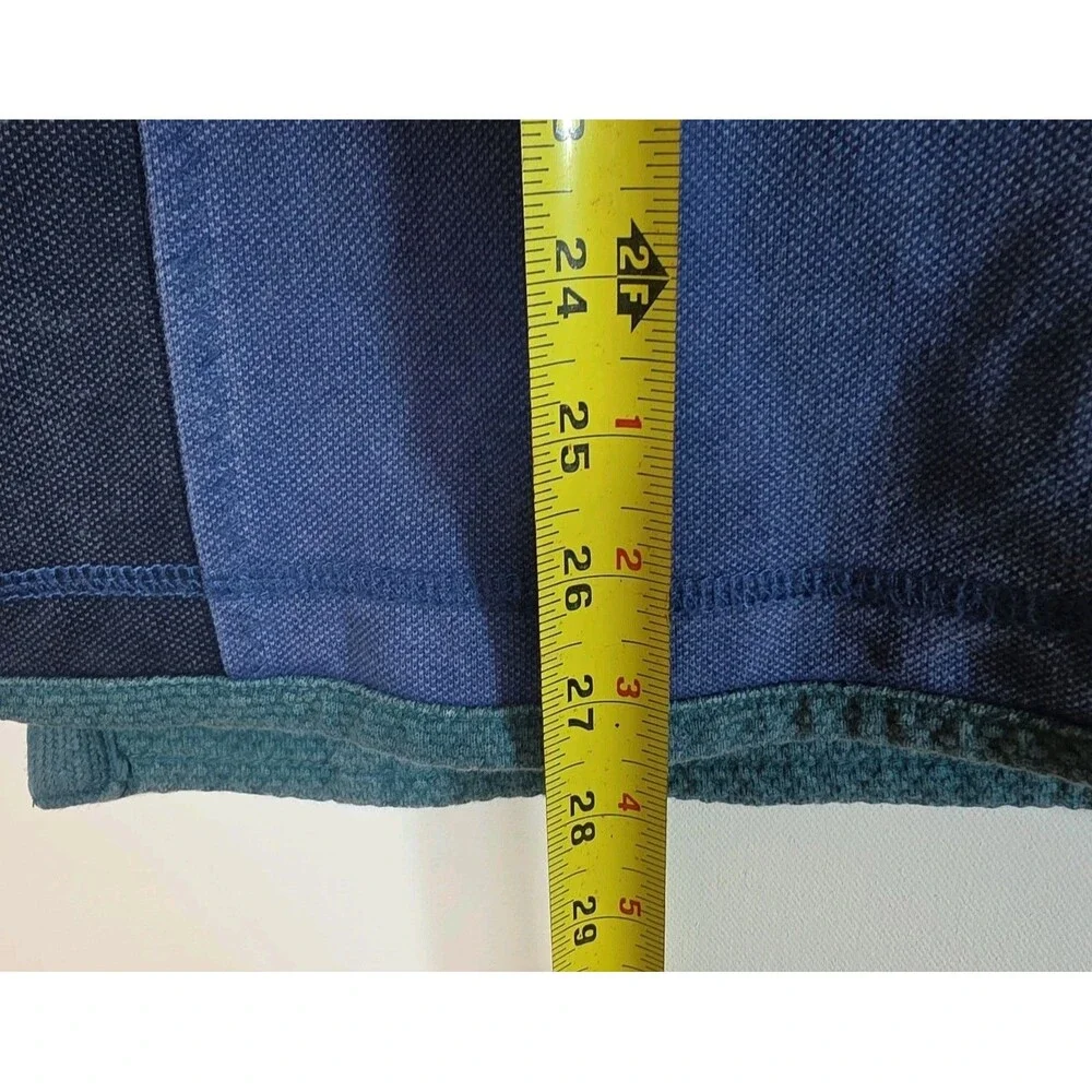 Fat Face Airlie Sweatshirt Mens Quarter Zip Sz M Blue & Green 100% Cotton Rugged